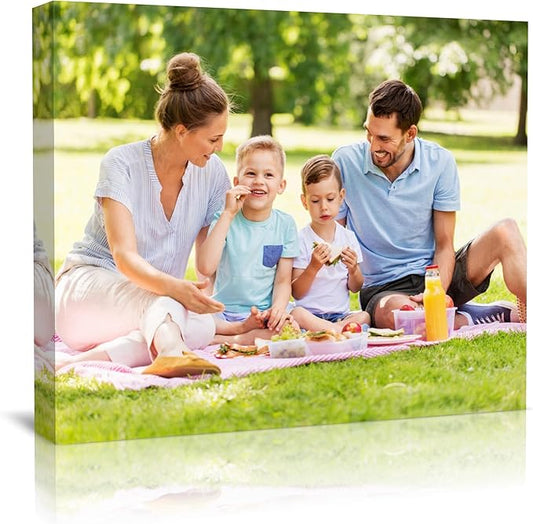 TreeDeal Custom Canvas Prints with Your Photos, Framed 10” x 8” Personalized Pictures Print, Customized Photo to Canvas Wall Art Ideal for Home Decor Gift Wrapping Pets Family Baby Wedding
