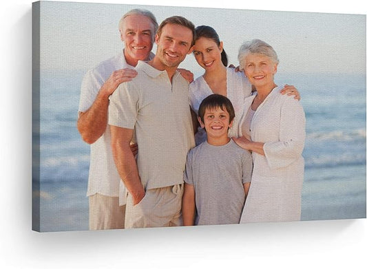 Smile Art Design Custom Canvas Prints with Your Photos, Personalized Gifts, Canvas Wall Art 8"x12"