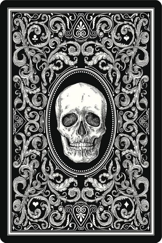 Laminated Human Skull Playing Card Design Art Print Poster Dry Erase Wall Art 24x36