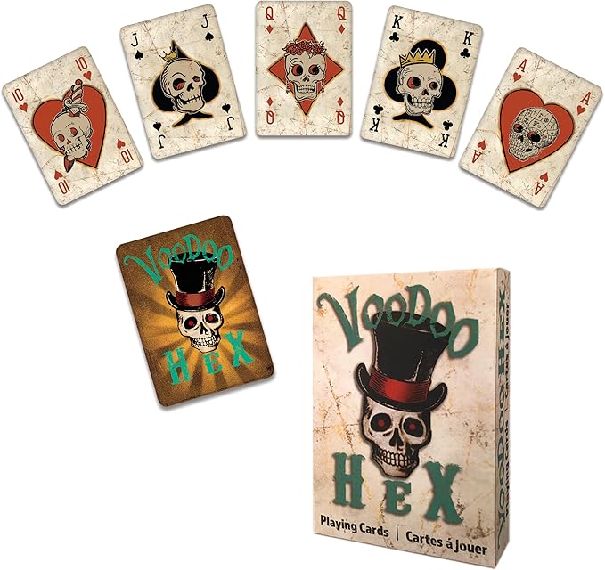 Rivers Edge Products Playing Cards - 1 Themed Deck of Cards - Unique Standard Playing Card for Poker, Gambling Games, Blackjack, Euchre, Canasta - Giftable Novelty Casino Cards -