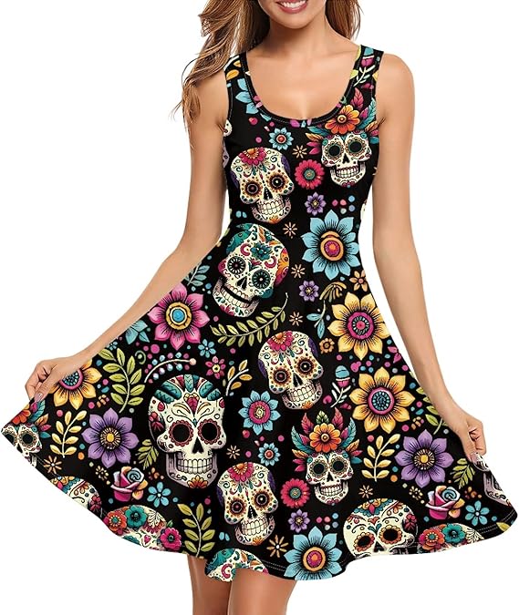 Casual Sleeveless A-Line Dresses for Women Tank Top Dress with Pockets XS - 4XL