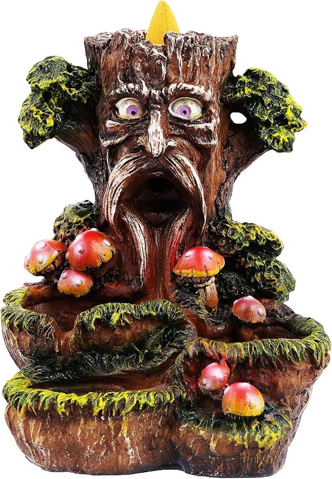 Fantasy Gifts, Ornament, Tree Man Backflow Incense Burner, Home Décor, Multicolor, 6 X 5 inches