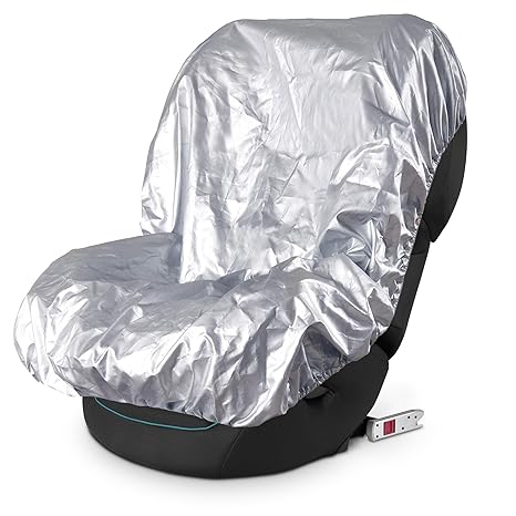 EcoNour Baby Car Seat Sun Shade Cover | Infant Carseat Heat Protector Keeps Toddler Seat at a Cool Temperature | Reflective car seat Sunshade Blocks Out Heat | Baby Travel Accessories