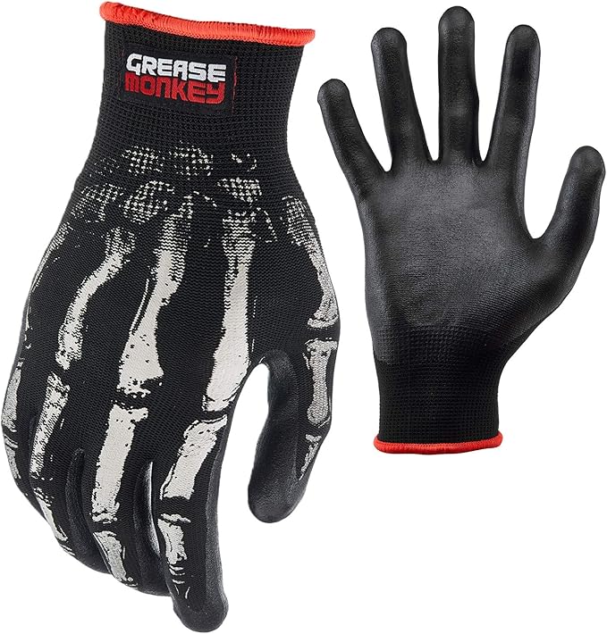 Bone Series Foam Nitrile Mechanic Gloves with Grip
