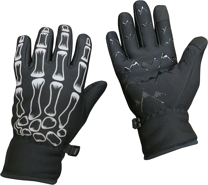 Boys Girls Plush Lined Breathable Touchscreen Stretch Lightweight Gloves