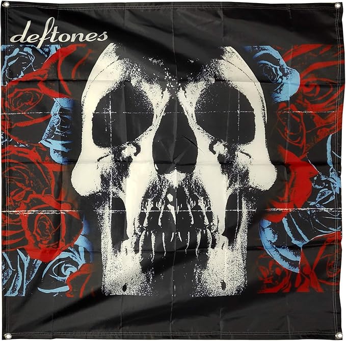 DAOOPS Deftones Flag Album Cover Tapestry Skull Art Poster 4x4 ft banner man cave