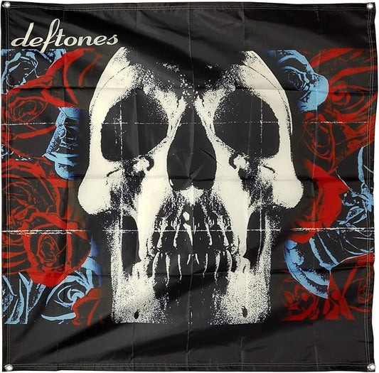 DAOOPS Deftones Flag Album Cover Tapestry Skull Art Poster 4x4 ft banner man cave