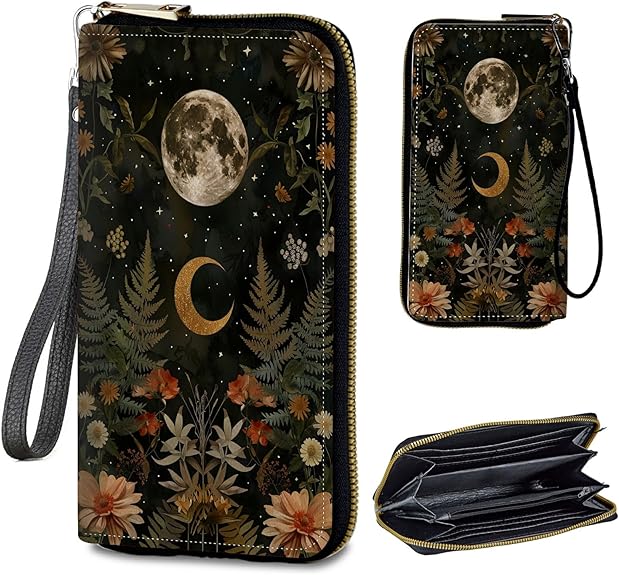 Womens Wallet PU Leather Wristlet Wallets for Women, Large Capacity Lady Fashion Wallet Card Holder Zipper Wallet