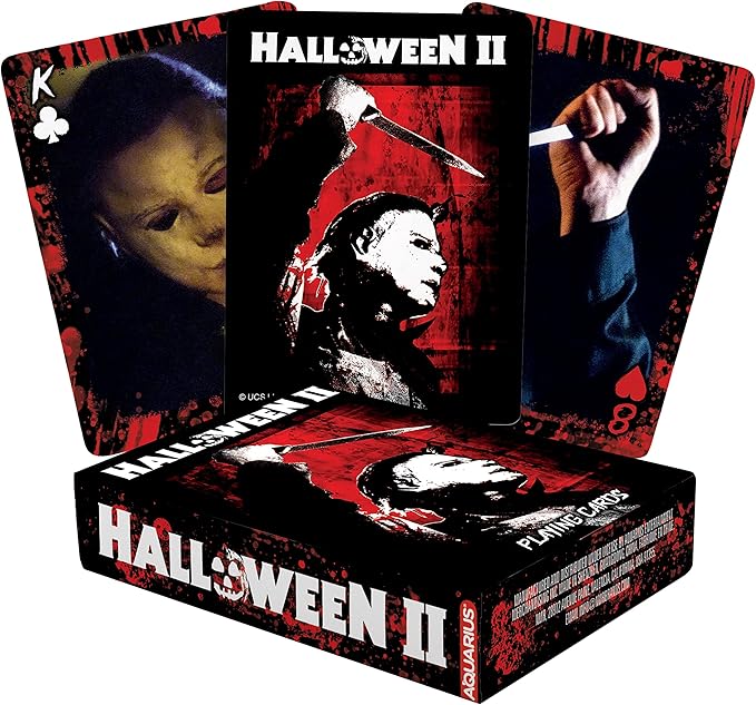 AQUARIUS Halloween 2 Playing Cards - Halloween 2 Themed Deck of Cards for Your Favorite Card Games - Officially Licensed Halloween Merchandise & Collectibles, Black, Red, 2.5 x 3.5 (52854)