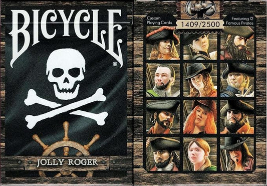 Jolly Roger Bicycle Playing Cards - Limited Edition Pirate-Themed Deck of Unique Black Playing Cards