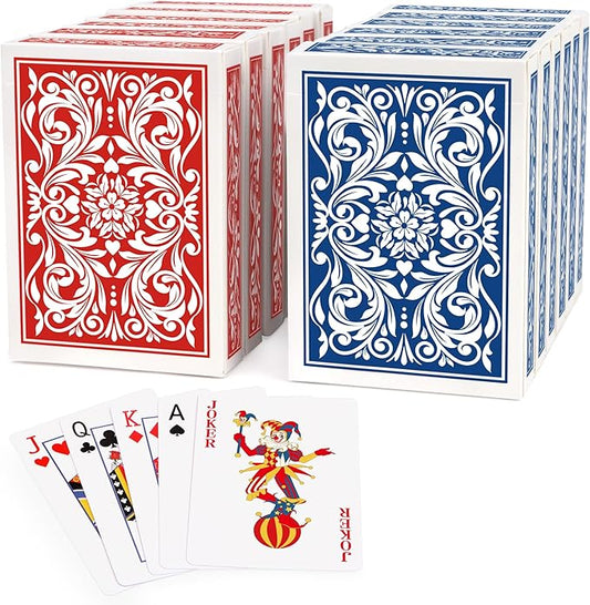 Playing Cards 12 Pack, 12 Decks of Playing Cards, Poker Size Standard Index, Playing Card Bulk for Adult Senior, Poker Cards Set for Card Game,Blackjack,Euchre,Family Game Night,Casino Play Supplies