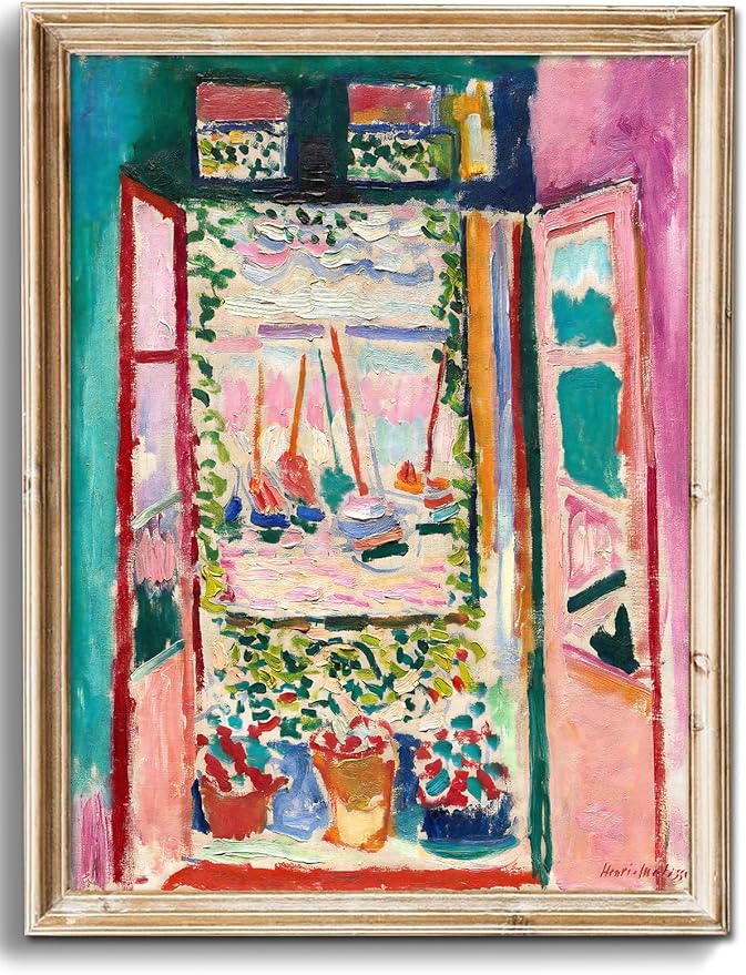 Uniro Matisse Wall Art Prints, Matisse Poster Vintage Famous Artist Oil Canvas Painting, Modern Abstract Colorful Aesthetic Poster for Room Decor, Vintage Gallery Art Pictures for Bedroom Bathroom Kitchen Decor( 8" x 10"-UNFRAMED)