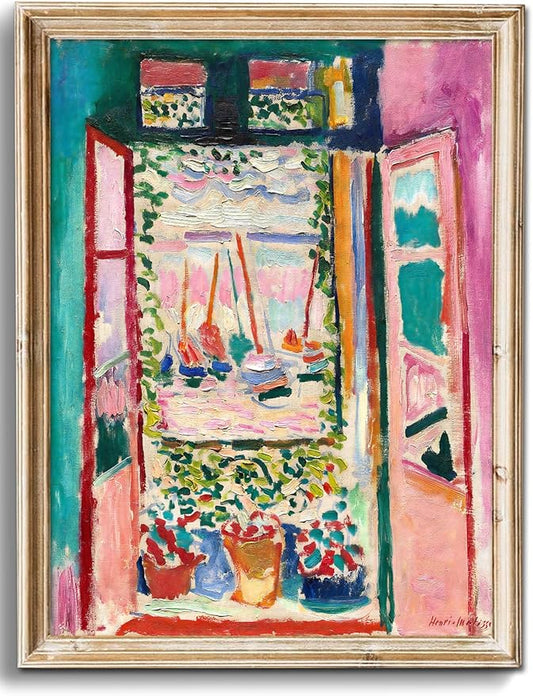 Uniro Matisse Wall Art Prints, Matisse Poster Vintage Famous Artist Oil Canvas Painting, Modern Abstract Colorful Aesthetic Poster for Room Decor, Vintage Gallery Art Pictures for Bedroom Bathroom Kitchen Decor( 8" x 10"-UNFRAMED)