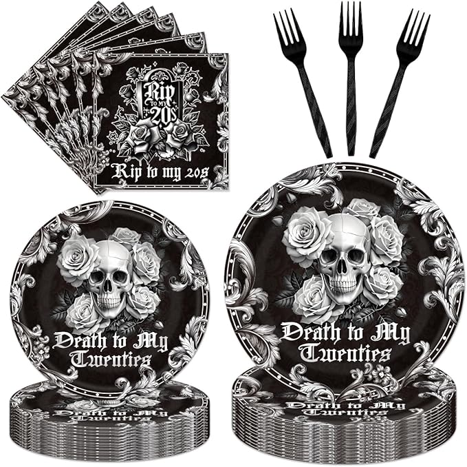RIP to My 20s Birthday Plates and Napkins Party Supplies