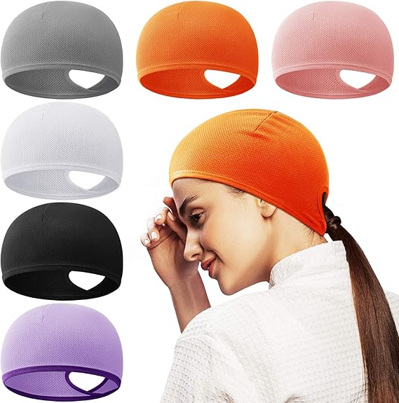 Syhood Women Men Cooling Skull Cap Sweat Wicking Lightweight Cycling Running Helmet Beanie Hat