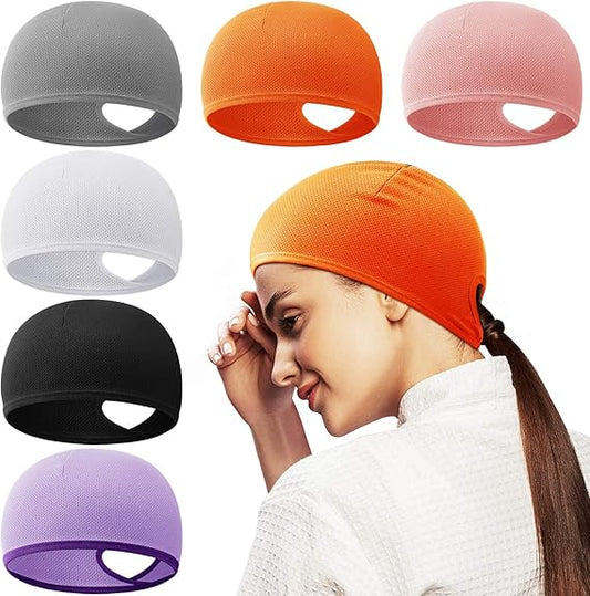 Syhood Women Men Cooling Skull Cap Sweat Wicking Lightweight Cycling Running Helmet Beanie Hat