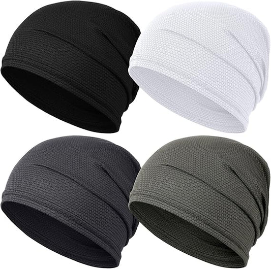 JenPen Cooling Skull Cap for Men Women, Breathable Quick Dry Helmet Liner Sweat Wicking Biker Cap for Running Cycling Sports