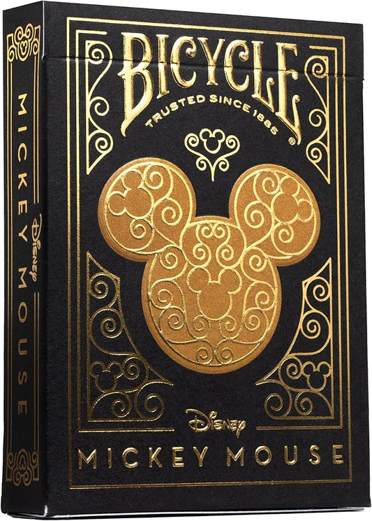 Disney Mickey Mouse Inspired Black and Gold Playing Cards by Bicycle