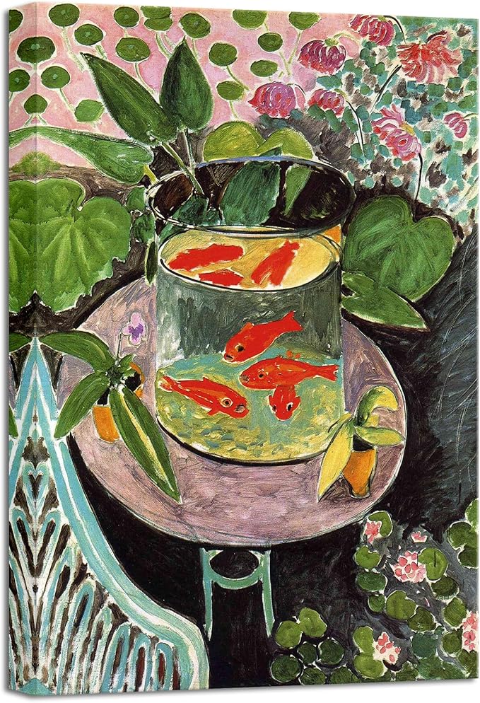 Wieco Art Canvas Wall Art Goldfish by Henri Matisse Colorism Aesthetic Abstract Canvas Prints for Wall Decor and Home Office Decorations