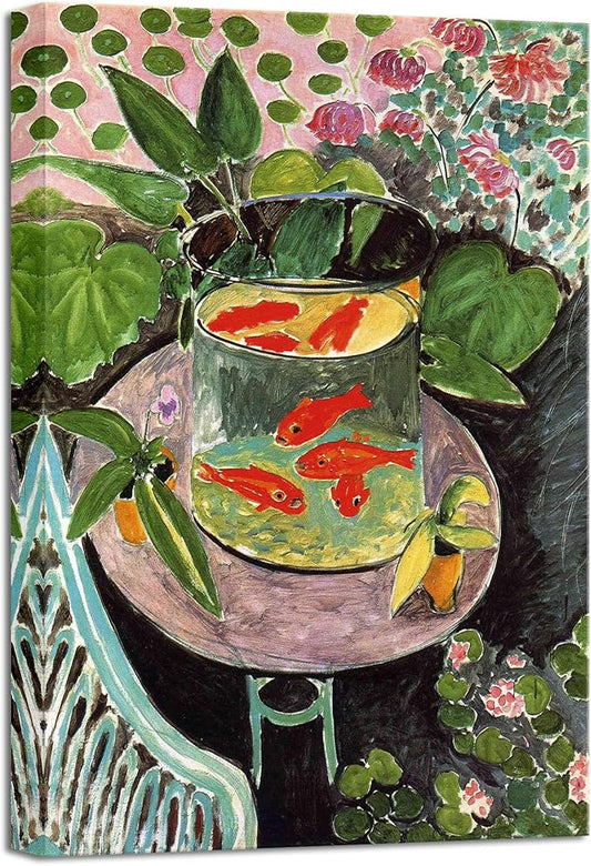Wieco Art Canvas Wall Art Goldfish by Henri Matisse Colorism Aesthetic Abstract Canvas Prints for Wall Decor and Home Office Decorations