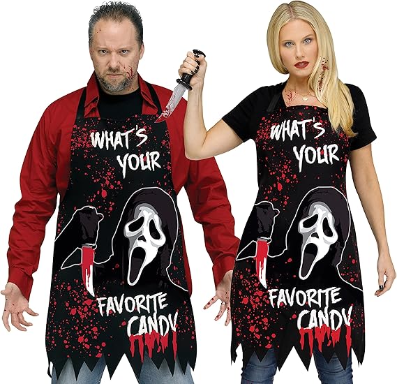 Fun World Officially Licensed Ghost Face Apron Halloween Costume Accessory, Adult Standard