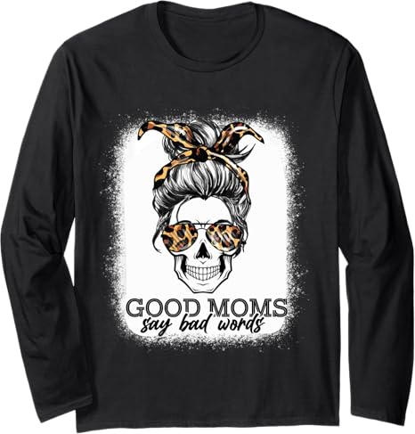 Bleached Messy Hair Bun Skull Momlife Classy Mom