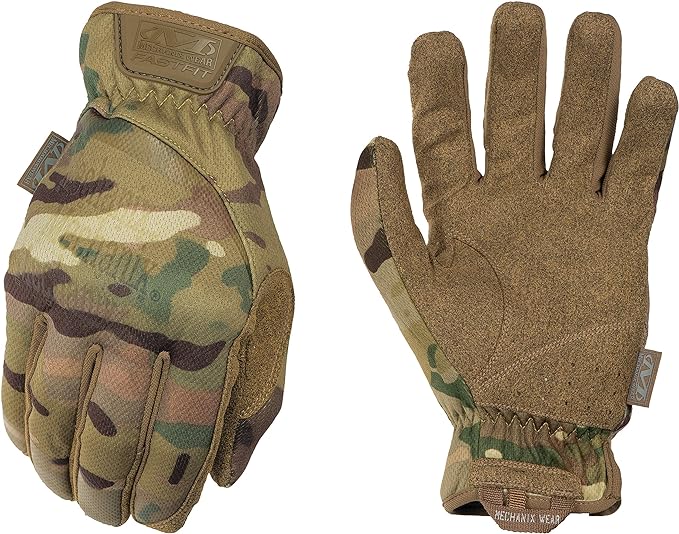 Mechanix Wear FastFit Tactical Gloves - Heavy Duty Lightweight Multipurpose Gloves - Flexible Grip & Reinforced Palm - Touchscreen Capable - X-Large - MultiCam Camouflage
