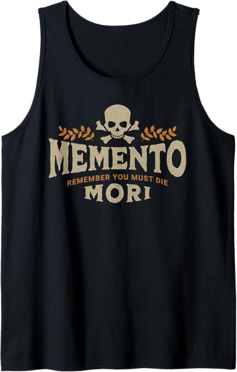 Memento Mori Catholic Design Meaning Traditional Latin Skull Tank Top