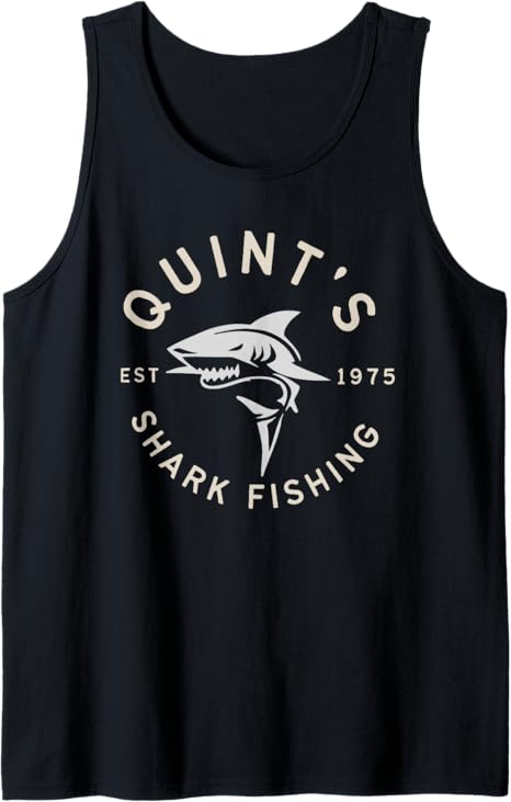 Vintage Quint's Shark Fishing 1975 Retro Tank Top