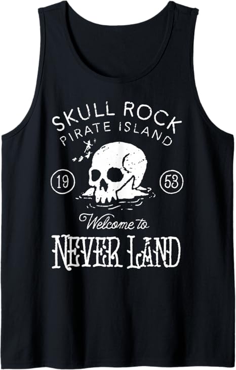 Peter Pan Skull Rock Welcome To Never Land Tank Top