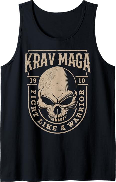 Skull Krav Maga Warrior - Combat and Self Defense Gifts Tank Top