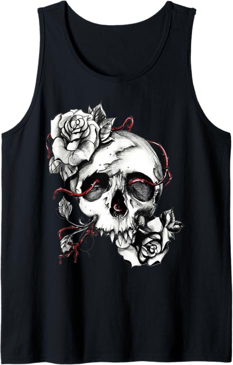 Skull And Roses Tank Top