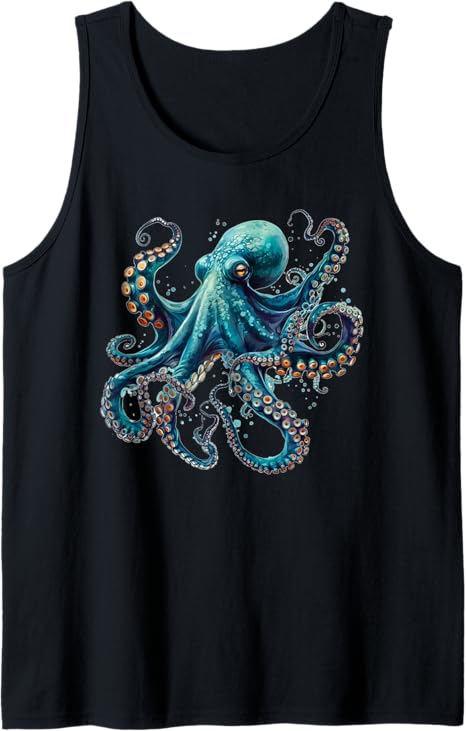 Cool blue octopus Tank Top