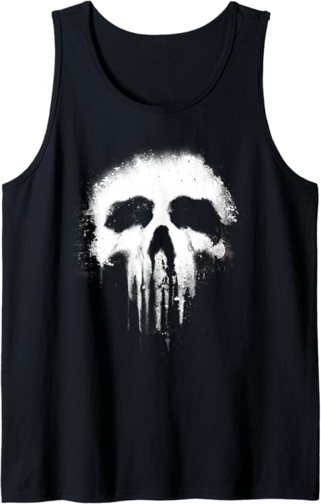 Punisher Faded Grunge Skull Logo Tank Top