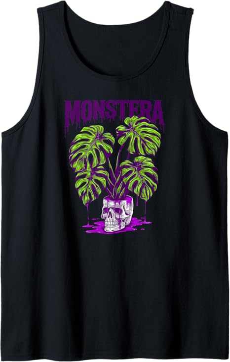 The Monstera Skull Pot Tank Top