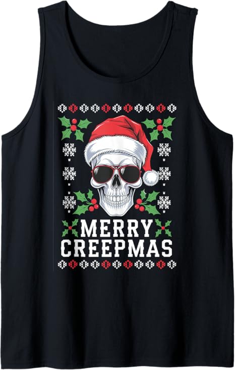 Macabre Ugly Holiday Horror Fan Creepmas Skeleton