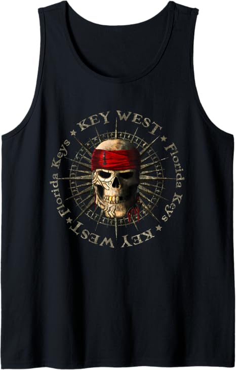 Key West Florida Pirate Skull Tank Top