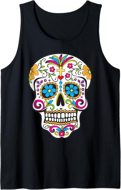 Day of the Dead Sugar Skull Tank Top
