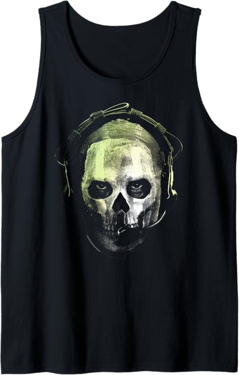 Ghost Skull Portrait Video Game Tank Top