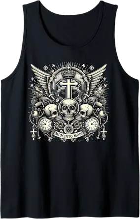 Memento Mori Catholic Traditional Latin Mass Skull Tank Top