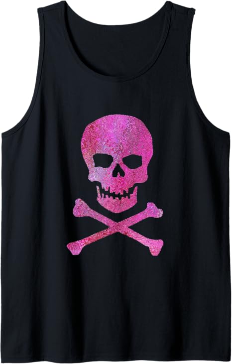 Pink Skull and Crossbones Tank Top