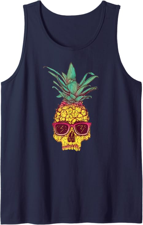 Aloha Beaches Pineapple Skull Sunglasses Shirt