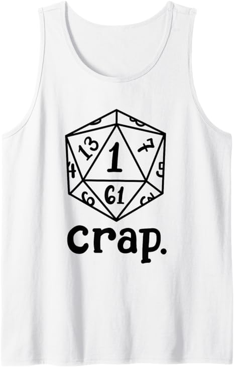 Funny Gamer D20 Dice Roll RPG Game TTRPG Nerdy Men Women Tank Top