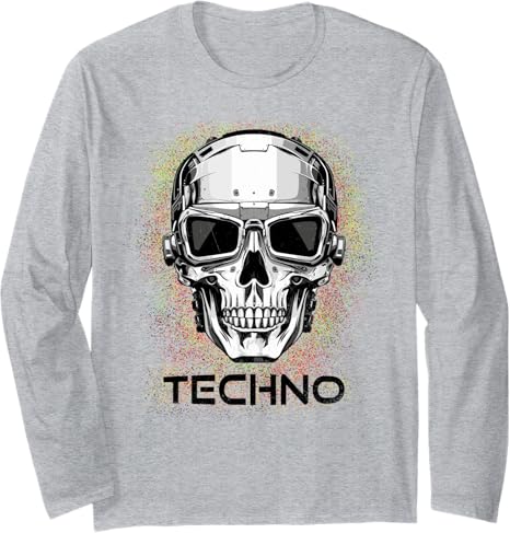 Hardcore Techno Music Skull with Sunglasses