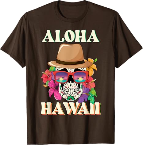 Hawaii-Shirt Aloha Hawaiian Skull Funny Dad Men