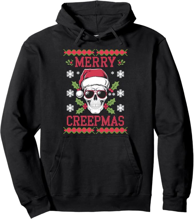Macabre Ugly Holiday Horror Fan Creepmas Skeleton