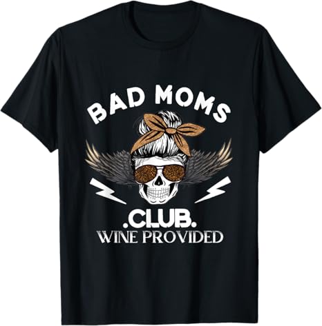 Bad Moms Club Shirt Skull Leopard Sunglasses Gift