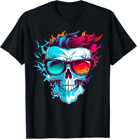 Cool Graffiti Art Skull Sun Glasses Summer