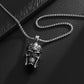 316L Stainless Steel Rebellious Skull Armor Pendant Men'S Hip-hop Punk Necklace Jewelry