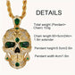 Gothic Synthetic Green Treasure Eye Skull Pendant Necklace Is A Fashionable Accessory Suitable for Both Men And Women. It Can Be Worn As A Matching Set And Makes for A Perfect Birthday, Anniversary, Or Halloween Romantic Gift